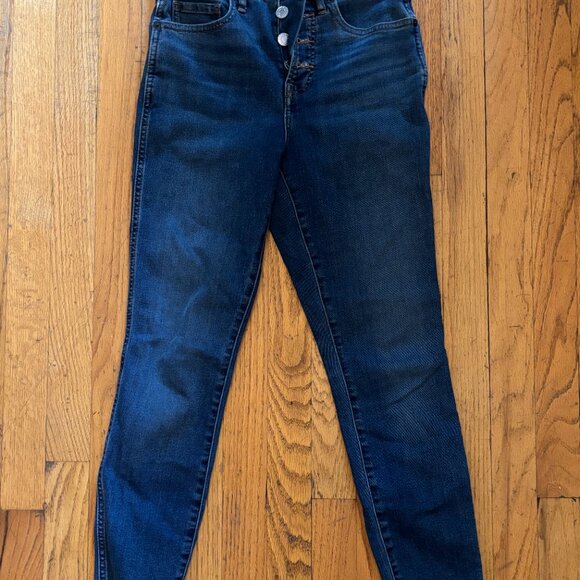 Everlane The Vintage Skinny Jean - Button Fly, Raw Hem, 25 Ankle - Picture 3 of 9